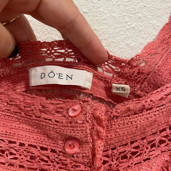 DOEN Coral Pink Cotton Nightgown Dress Size XS - Picture 7 of 15